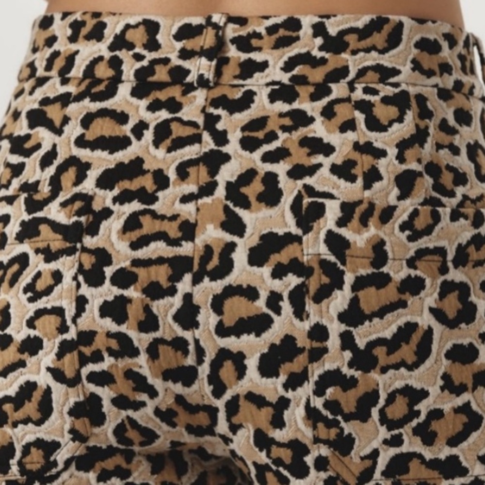 🟠NWT MAEVE by ANTHROPOLOGIE High-Rise Crop Wide-Leg Pants/Animal Print Sz25 - Picture 5 of 6